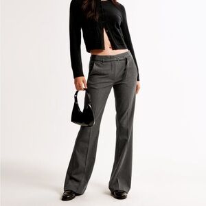 Abercrombie & Fitch Mini Belt Flare Pant - Dark Grey, 27